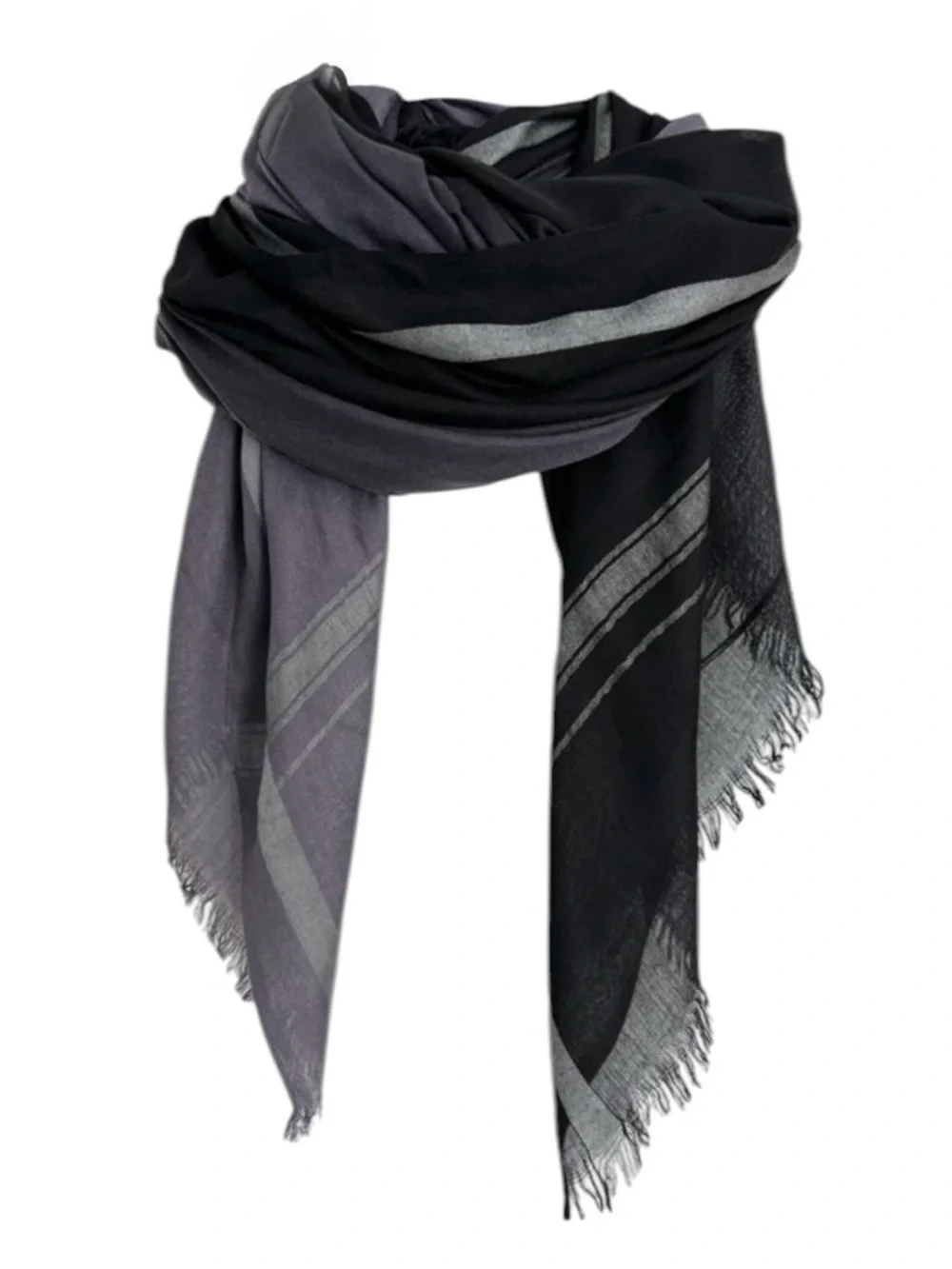 Leigh & Luca Charcoal & Black Lux Modal Scarf
